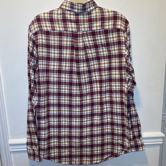 Rustic Grunge Flannel Plaid Shirt Croft & Barrow Outdoors Camping 100% Cotton S - Picture 3 of 7